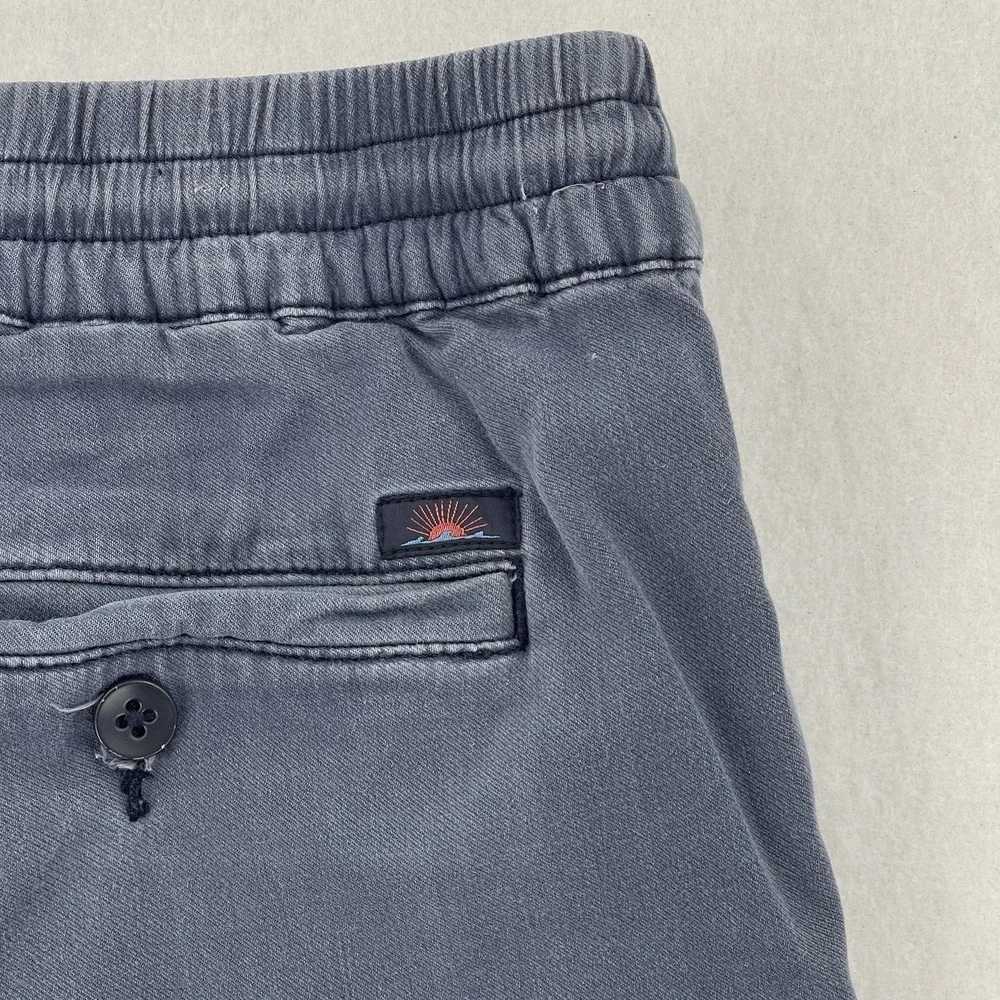 Faherty Essential Drawstring Shorts Mens S Navy Chino Preppy Linen Blend